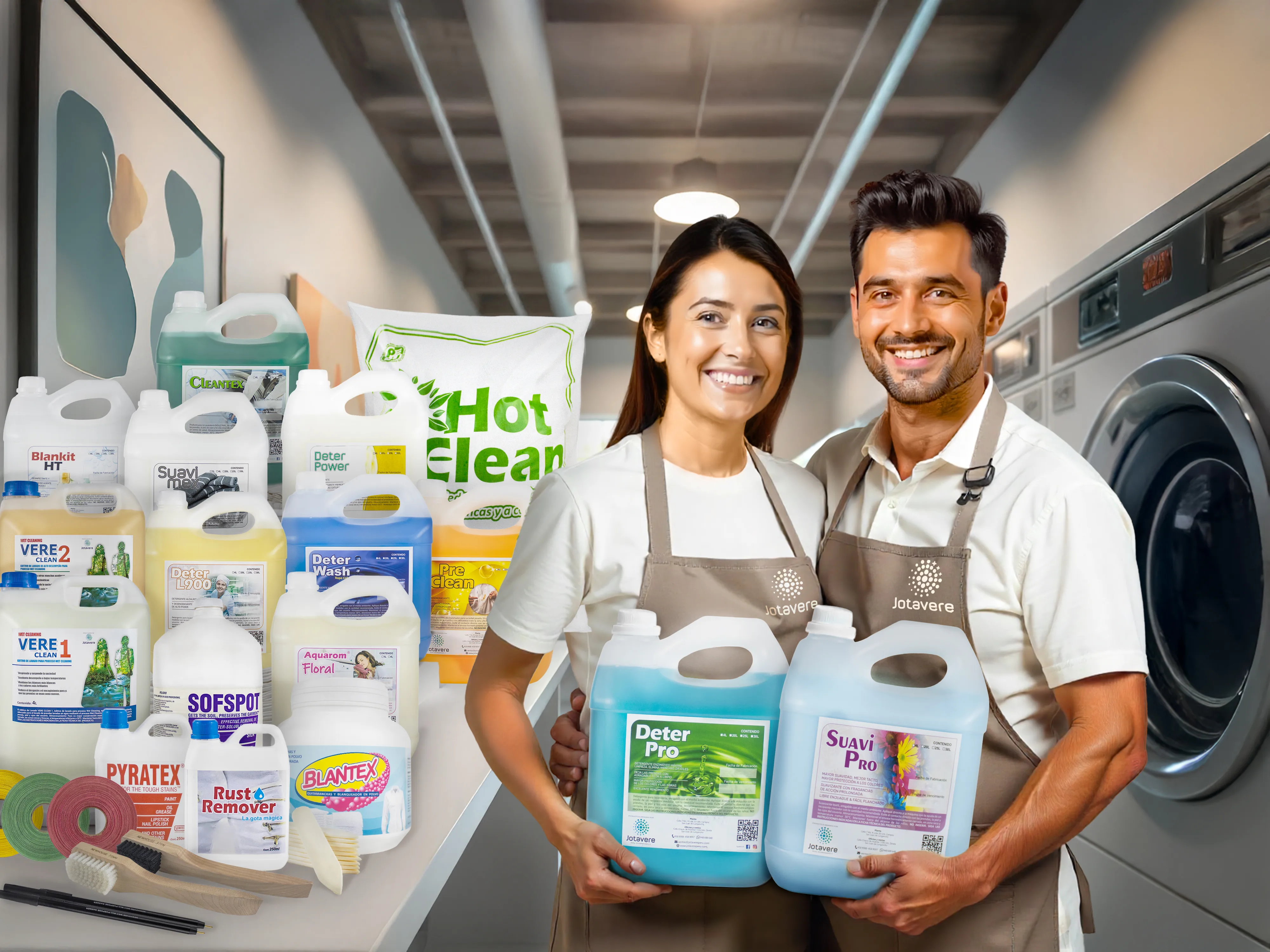 Equipo Jotavere en planta de producción - Profesionales en Detergentes Industriales