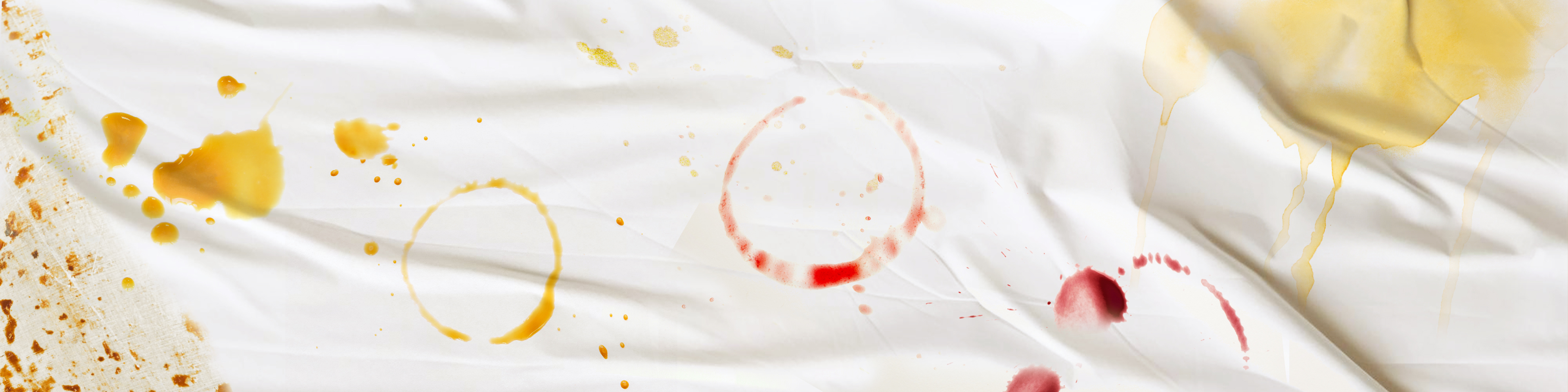 Sábana manchada antes del lavado